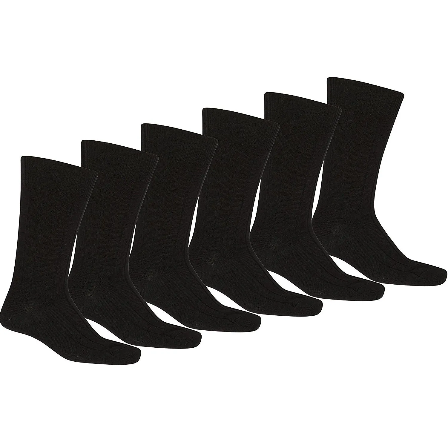 24 Pairs Black Dress Socks