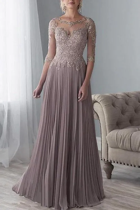 3/4 Sleeve Mother of The Bride Dress