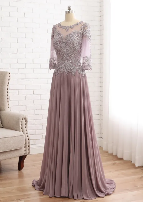 3/4 Sleeve Mother of The Bride Dress