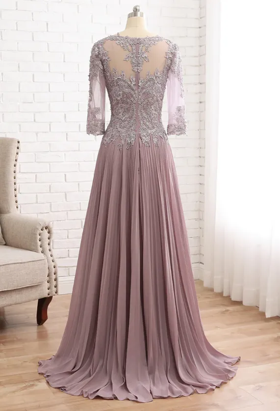 3/4 Sleeve Mother of The Bride Dress
