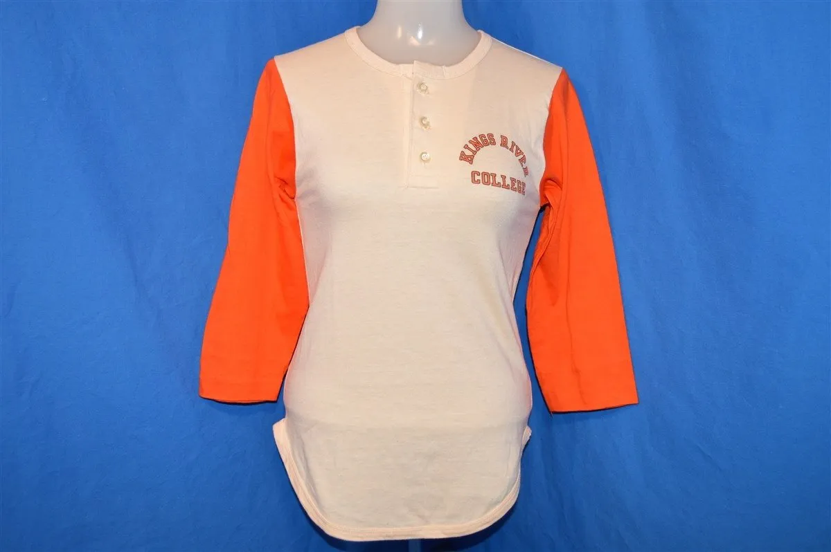70s Kings River College Two-Tone Henley t-shirt Youth Medium