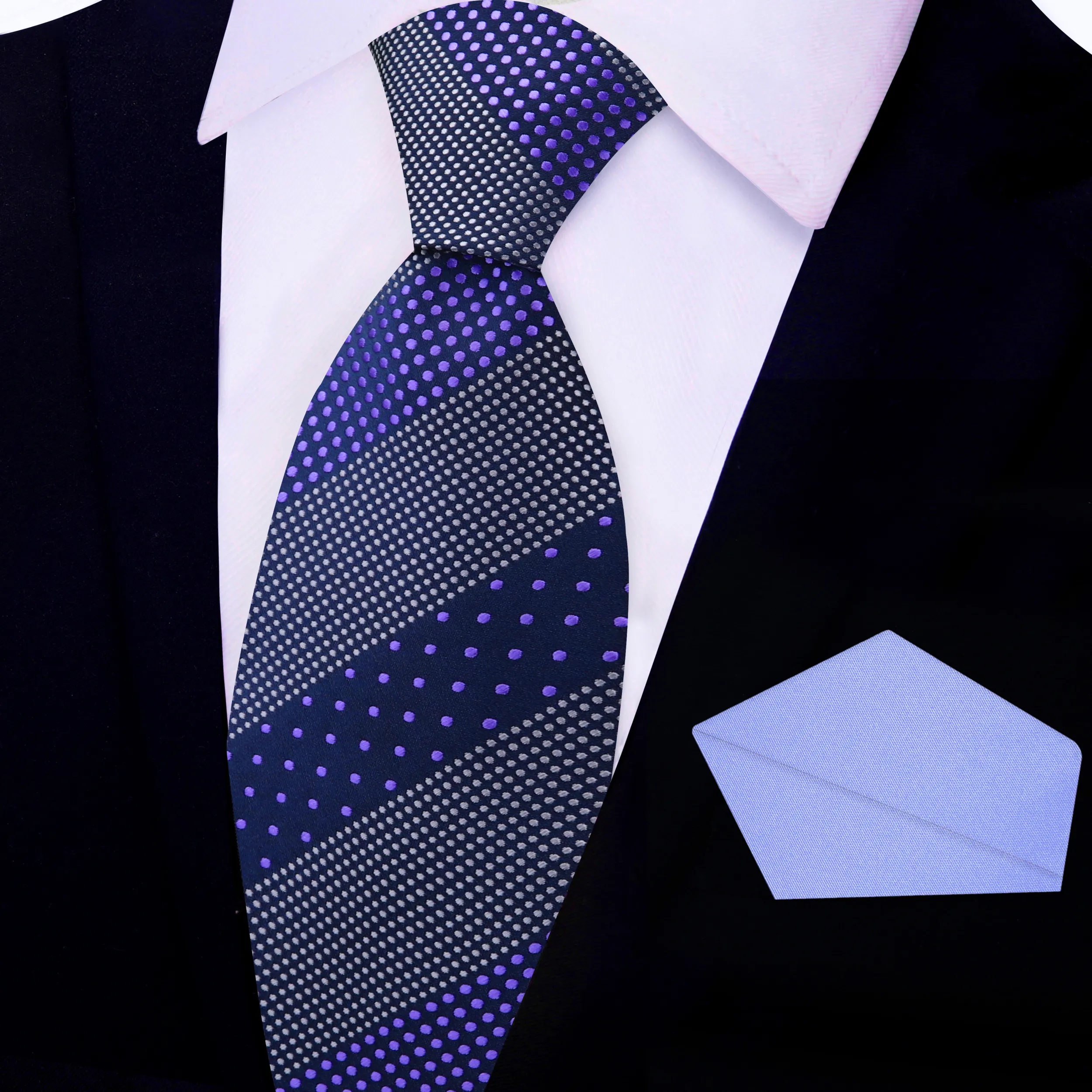 Accolades Purple Polka Necktie