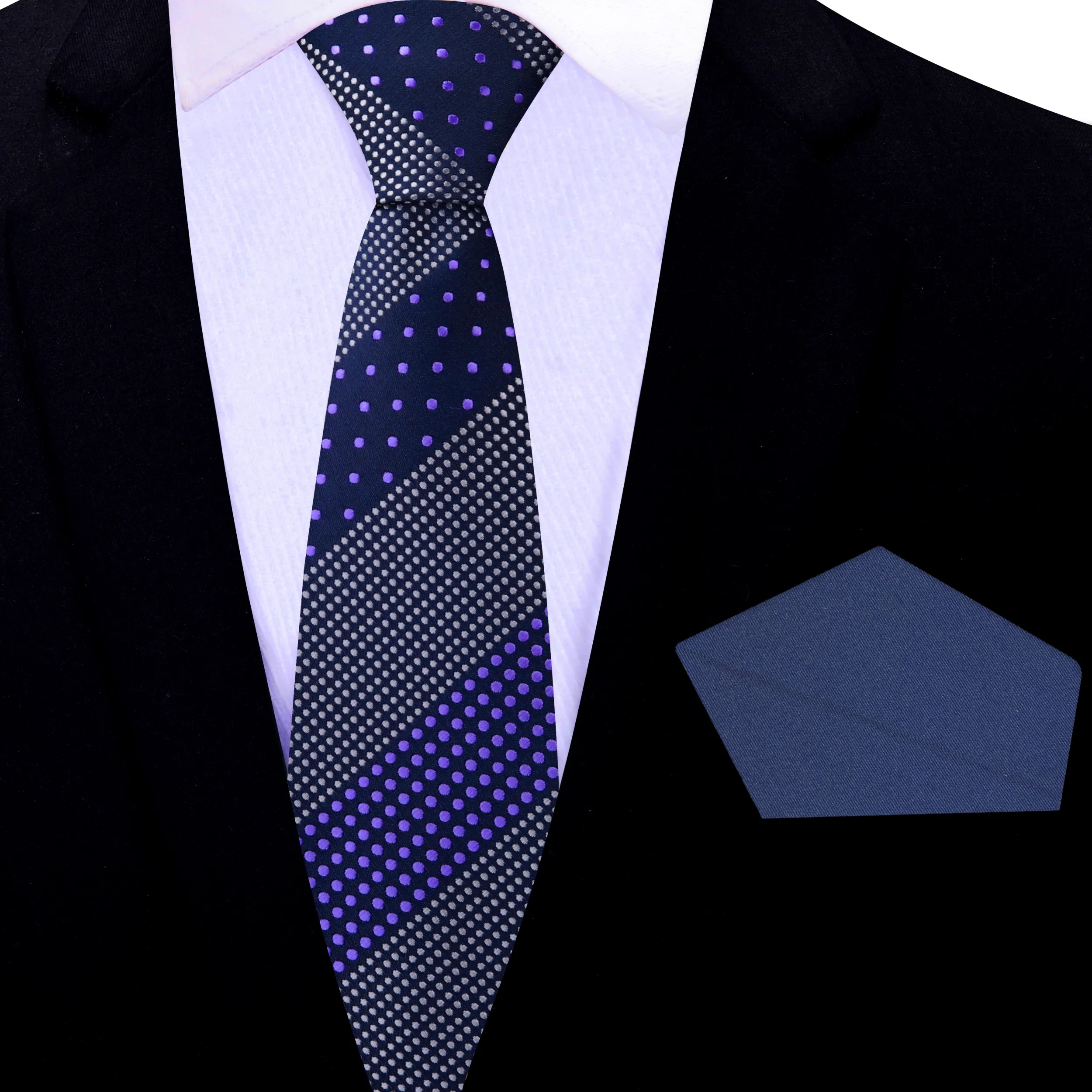 Accolades Purple Polka Necktie