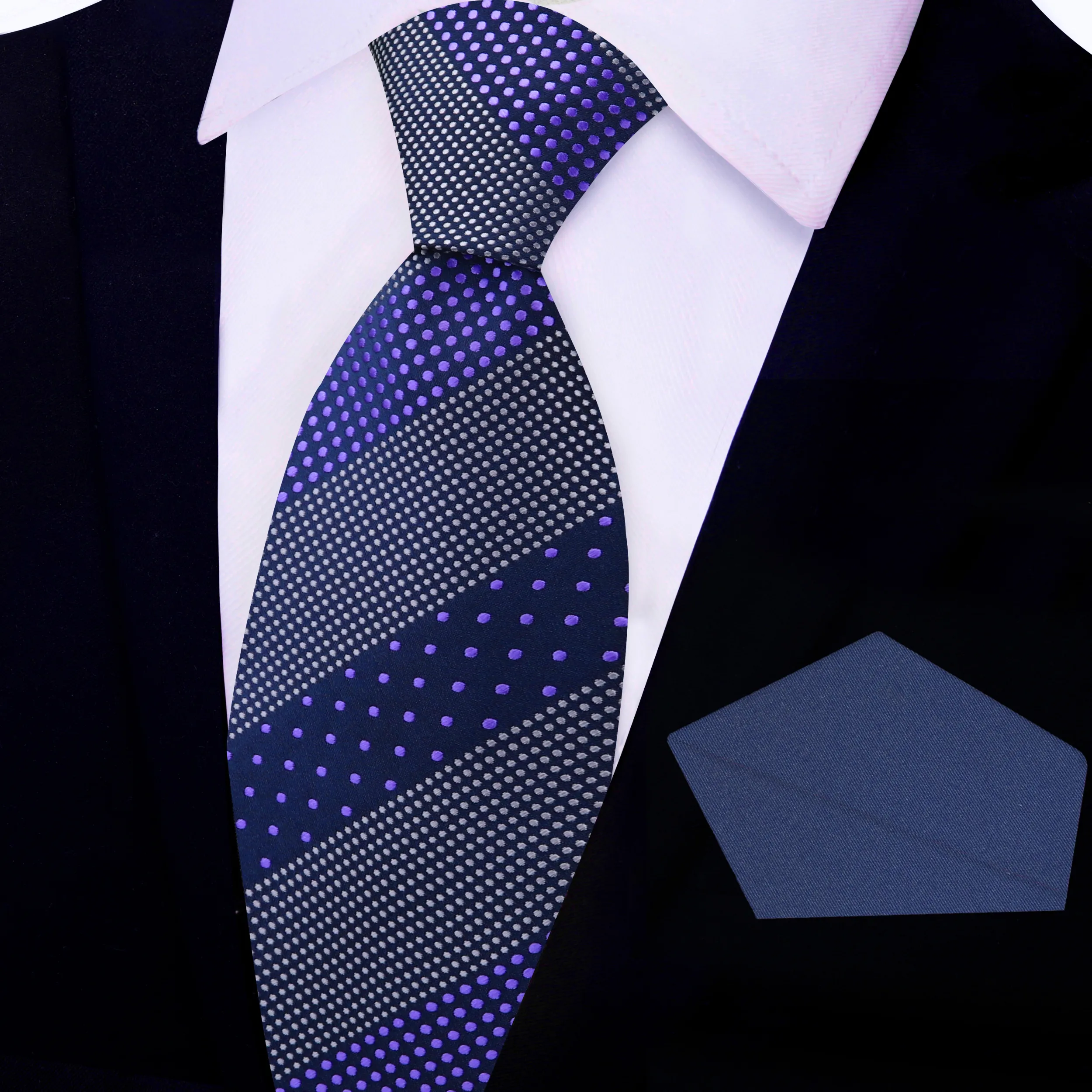 Accolades Purple Polka Necktie