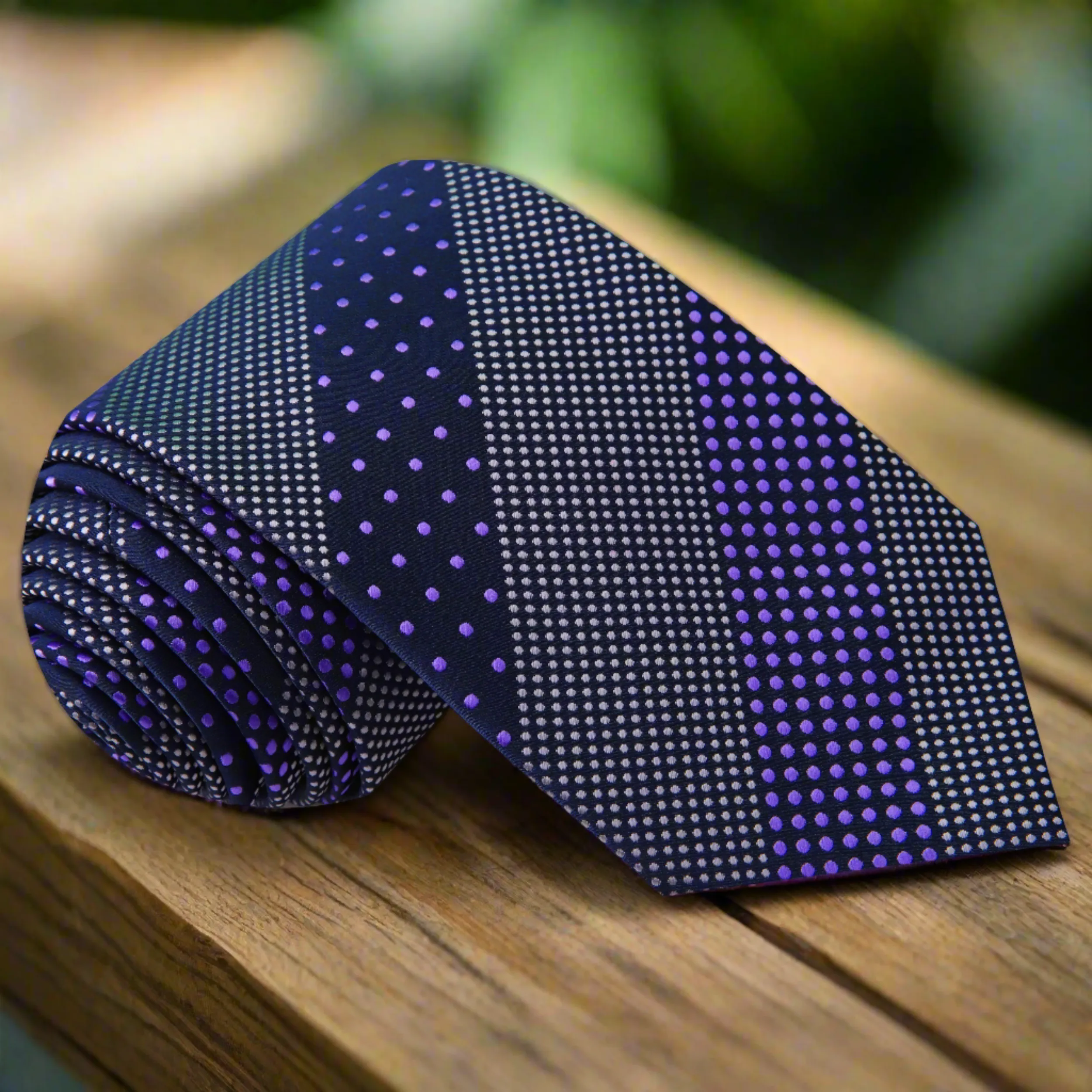 Accolades Purple Polka Necktie