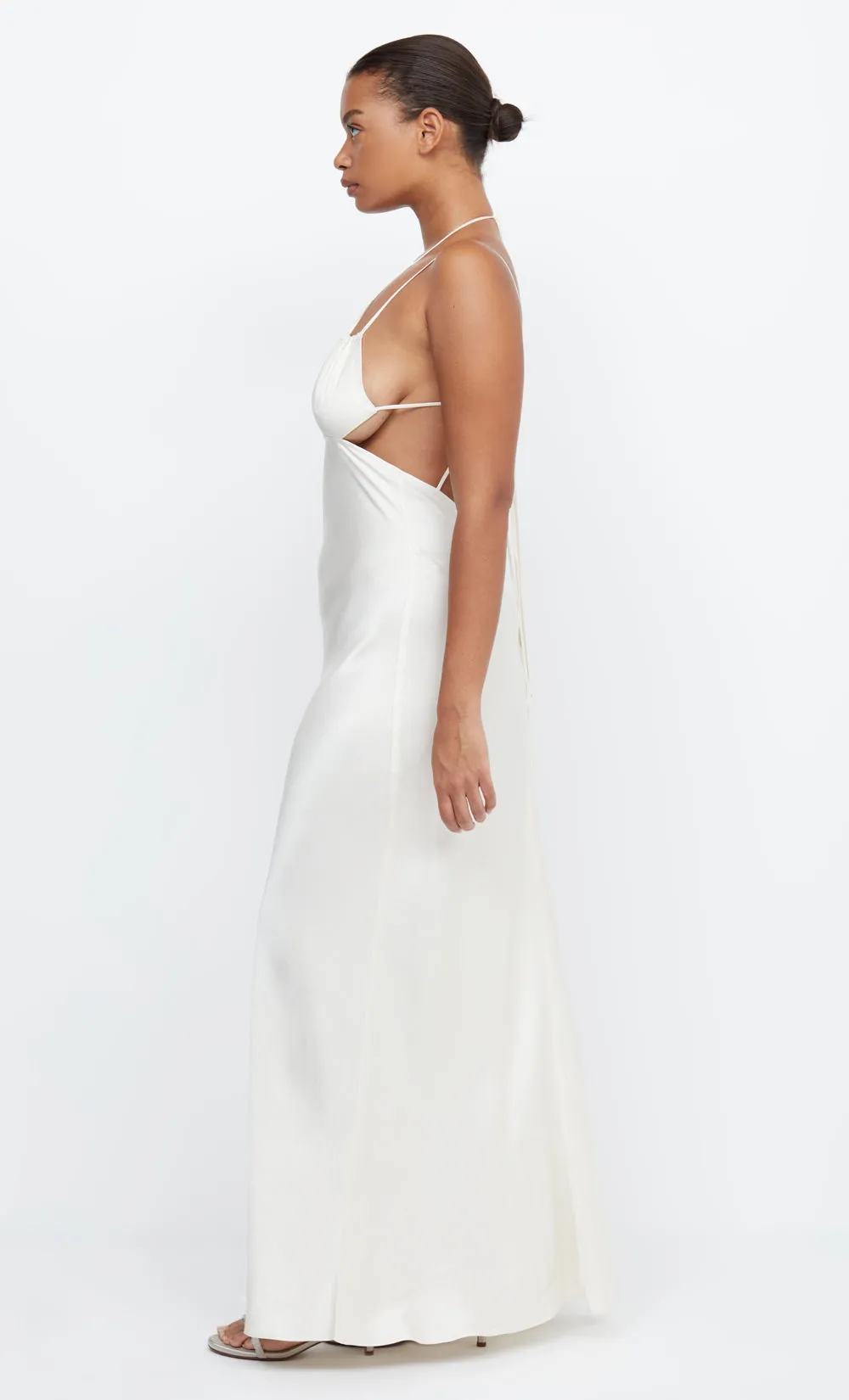 ADORE TIE MAXI DRESS - CREAM