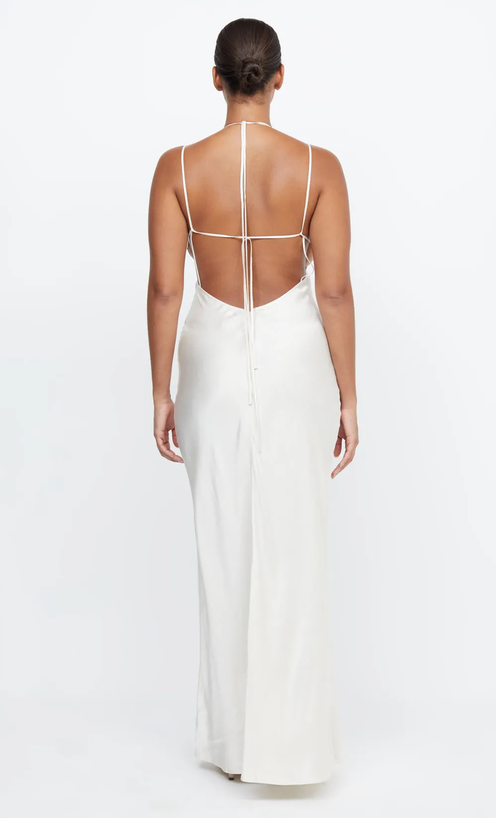 ADORE TIE MAXI DRESS - CREAM