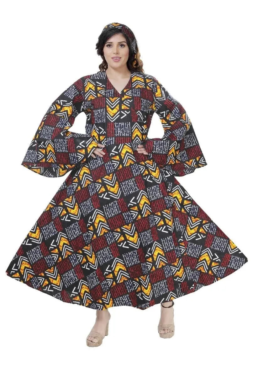 African Print Wrap Dress