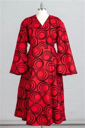 African Print Wrap Dress