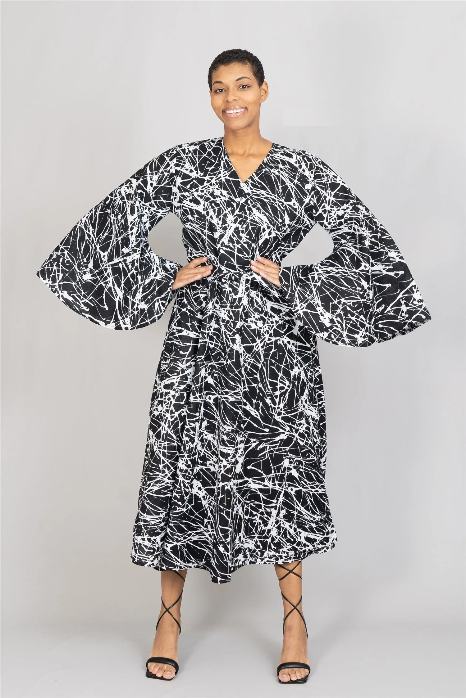 African Print Wrap Dress