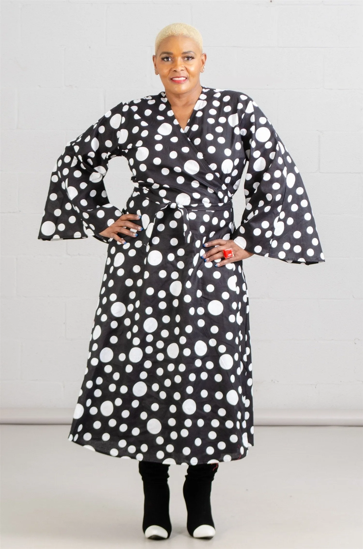 African Print Wrap Dress