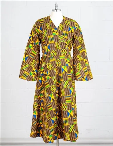 African Print Wrap Dress
