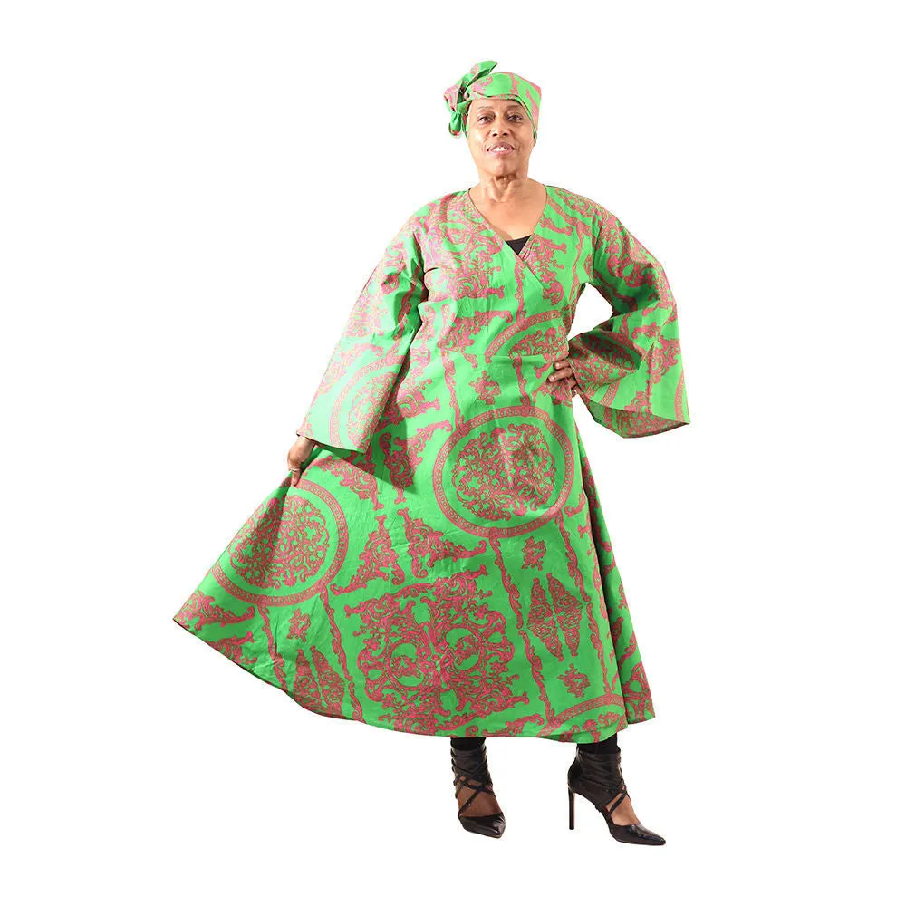 African Print Wrap Dress
