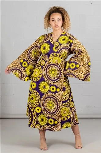 African Print Wrap Dress