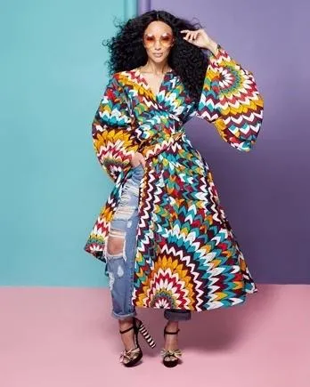 African Print Wrap Dress