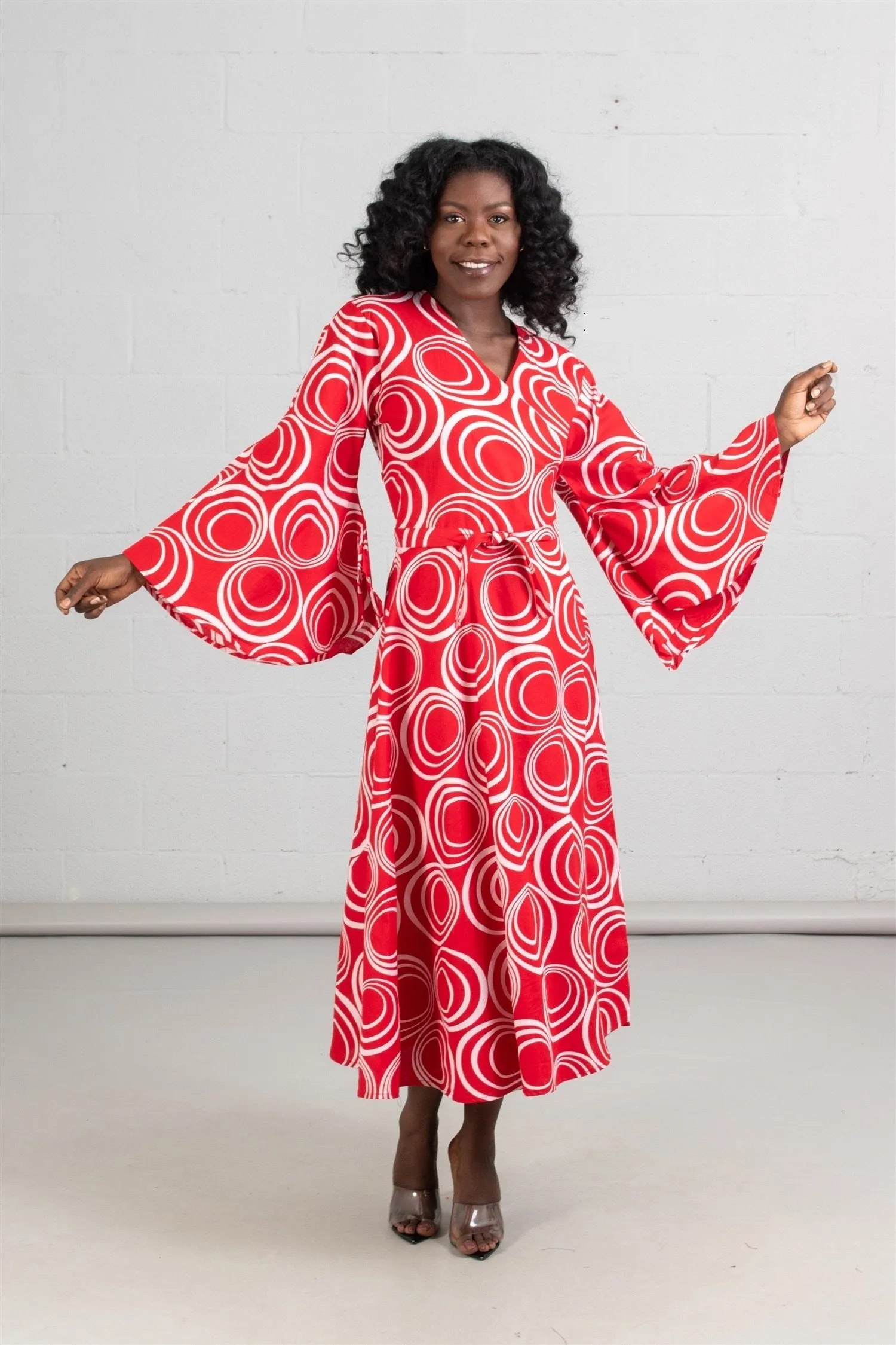 African Print Wrap Dress