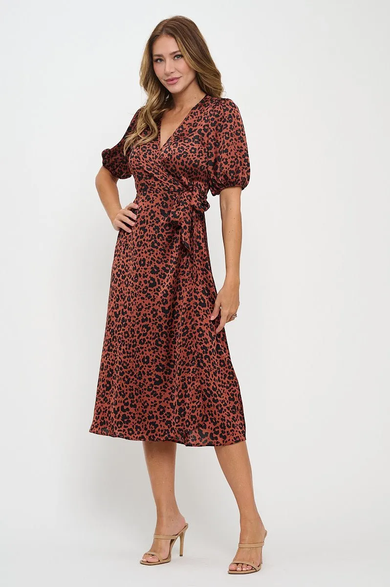 Alexandria Full-Wrap A-Line Midi Dress
