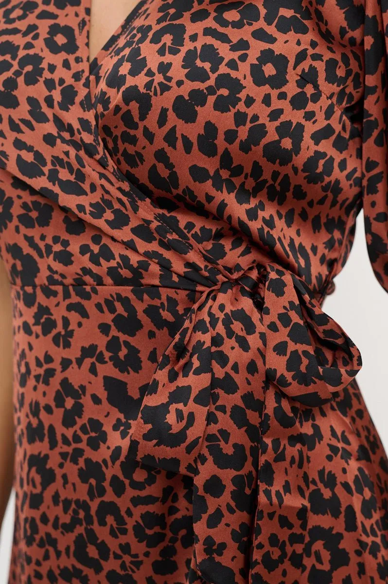 Alexandria Full-Wrap A-Line Midi Dress