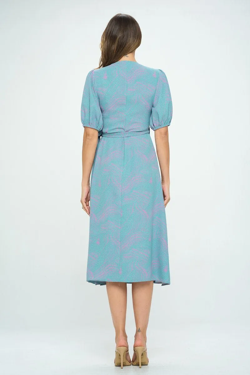 Alexandria Full-Wrap A-Line Midi Dress