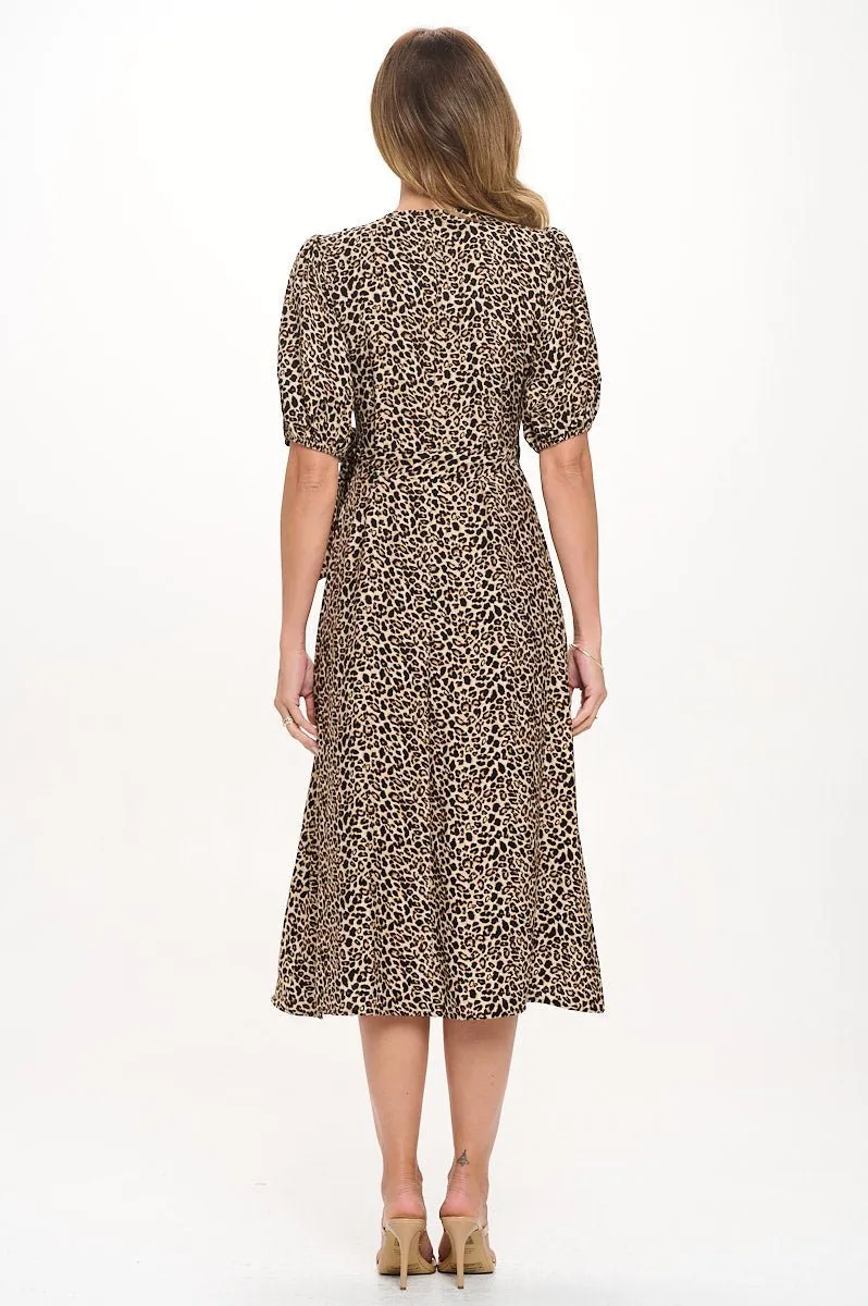 Alexandria Full-Wrap A-Line Midi Dress