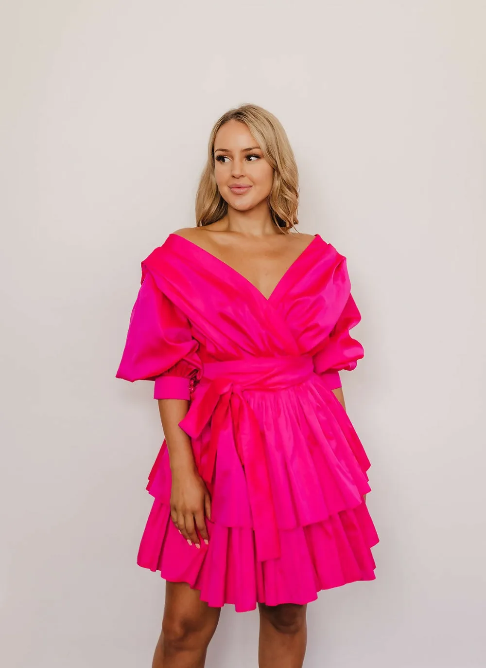 Alin Le Kal Chloe Fushia Designer Dress Hire