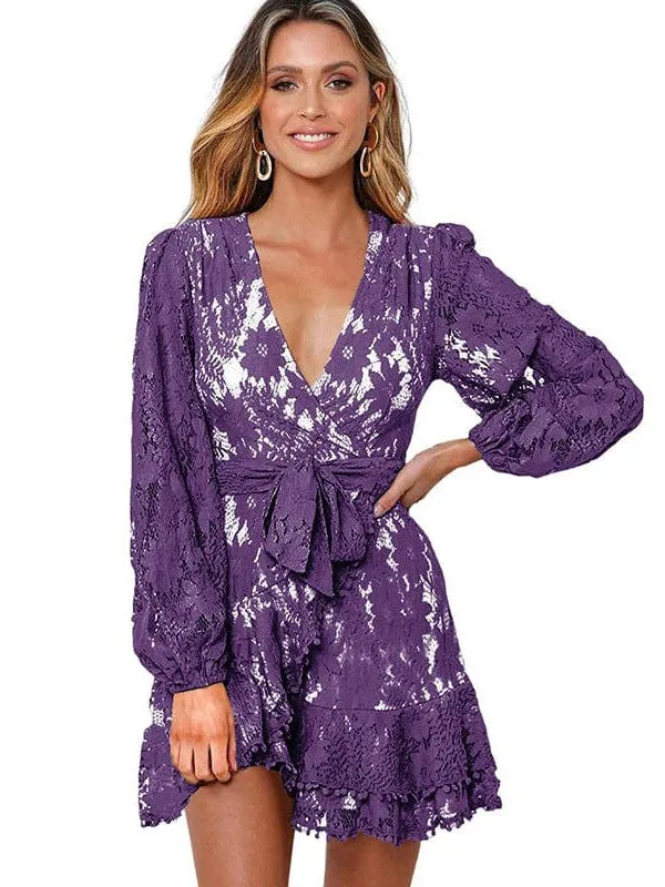 All-over Lace Mini Dress