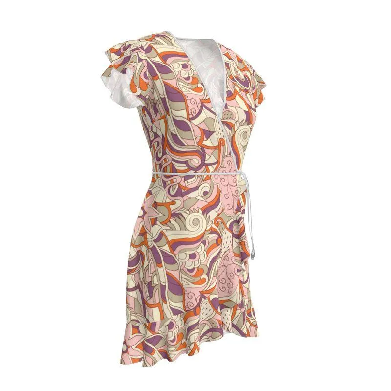 Amai Flounce Wrap Dress