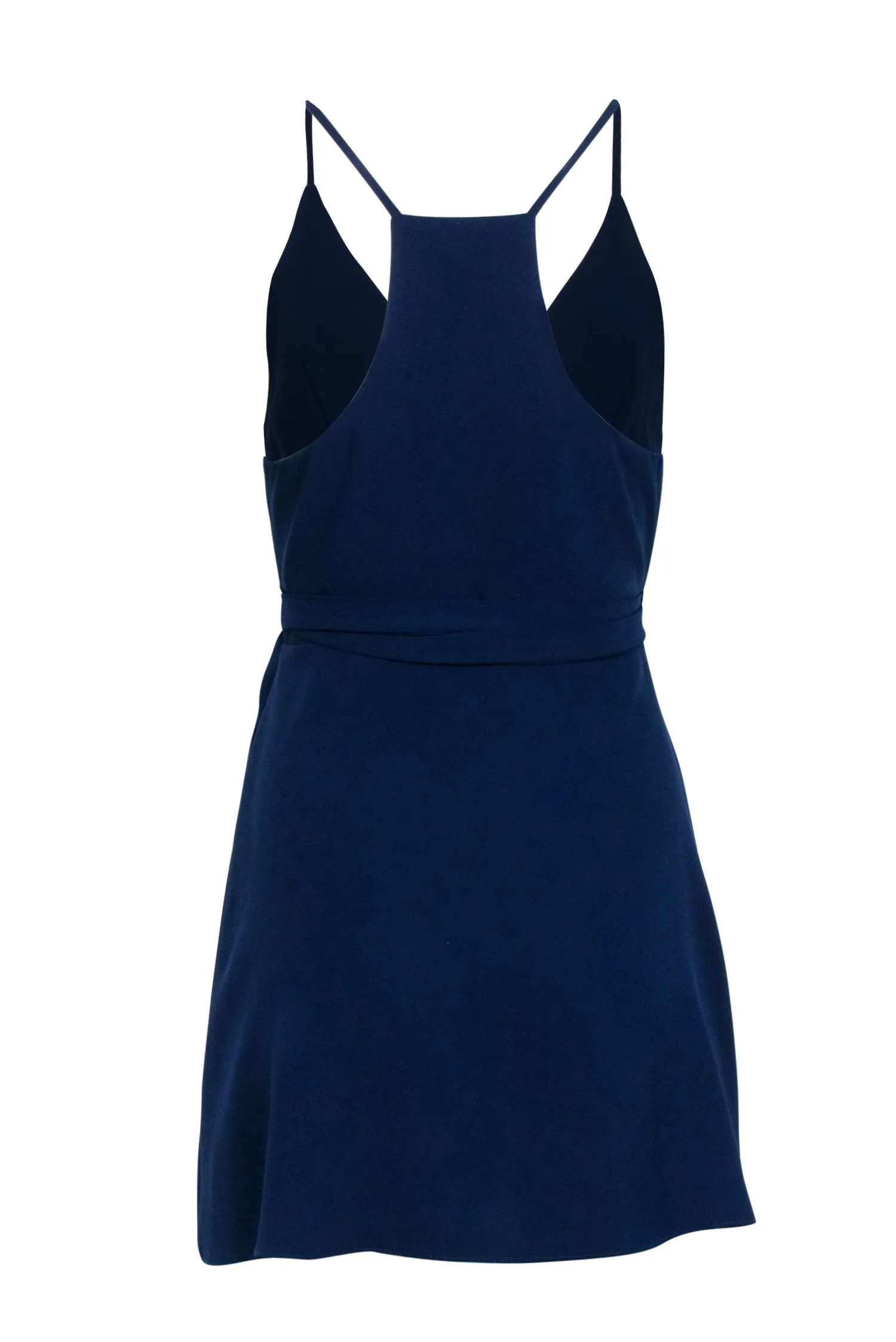 Amanda Uprichard - Navy Sleeveless Wrap Mini Dress Sz S