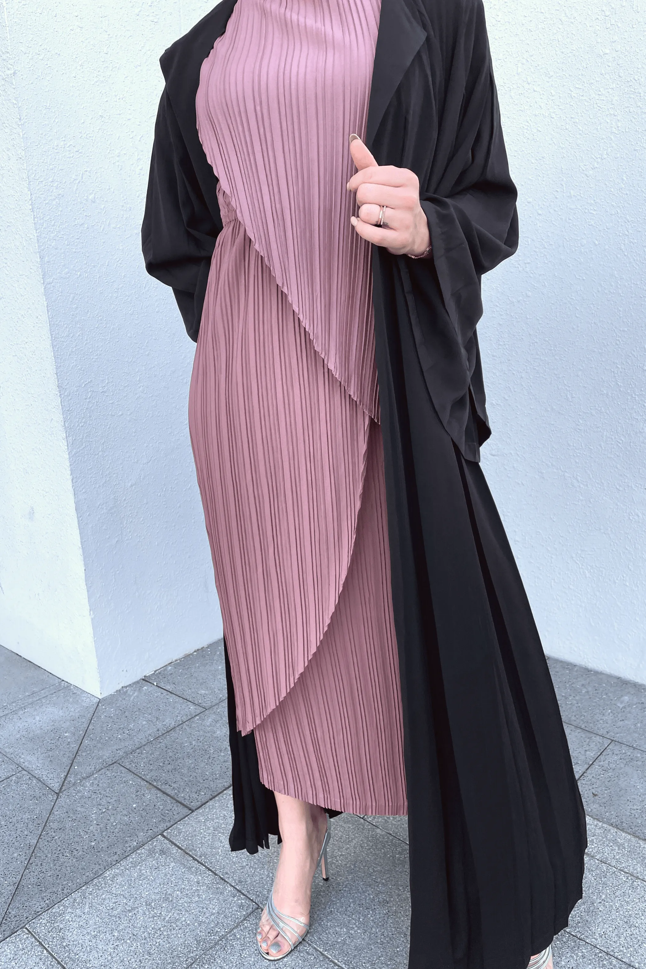 Amory Pleated Wrap Dress