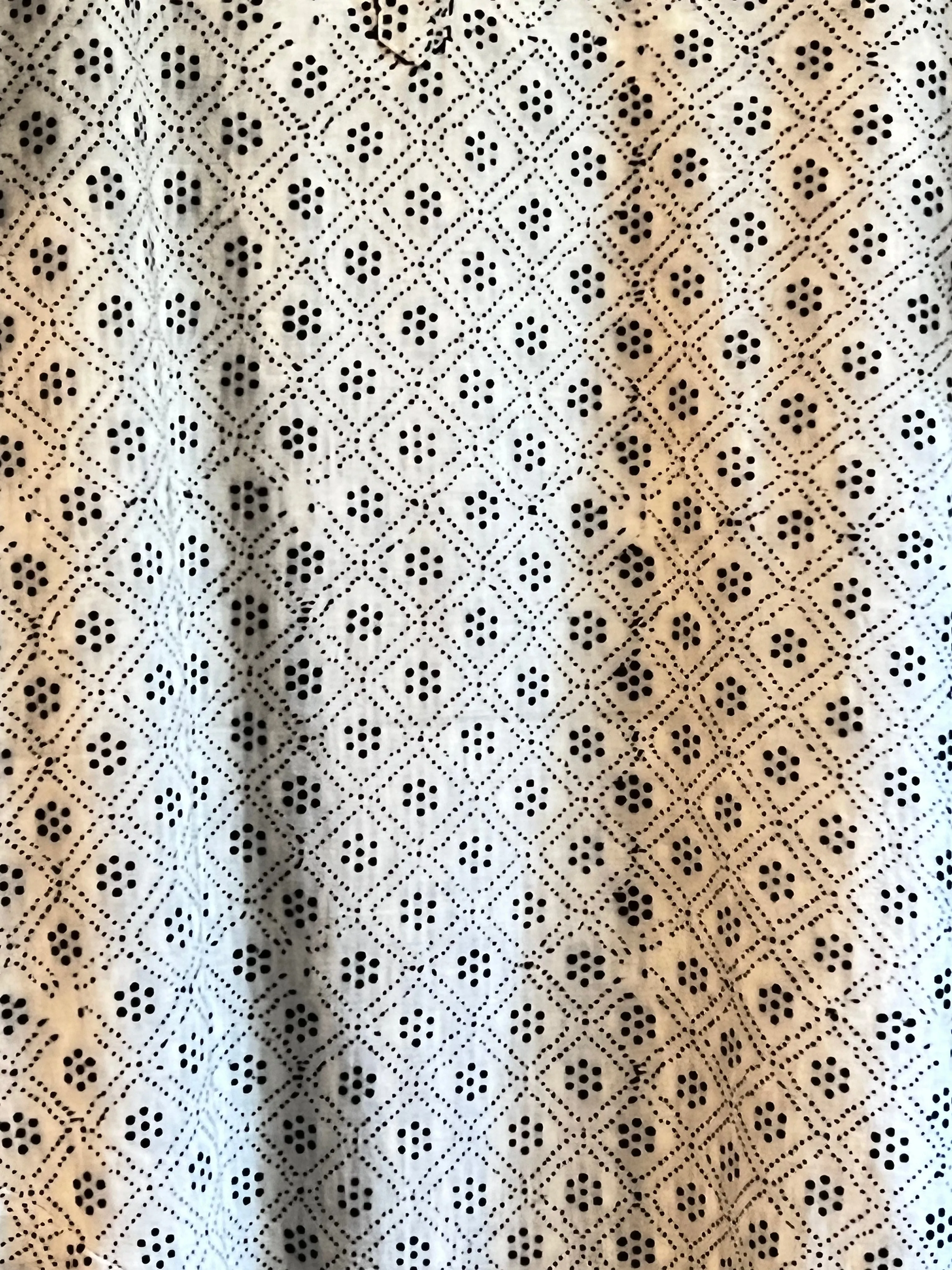 Amrita Freedom Shirt Dress -Monochrome Dots Ajrakh Blockprinted on Khadi