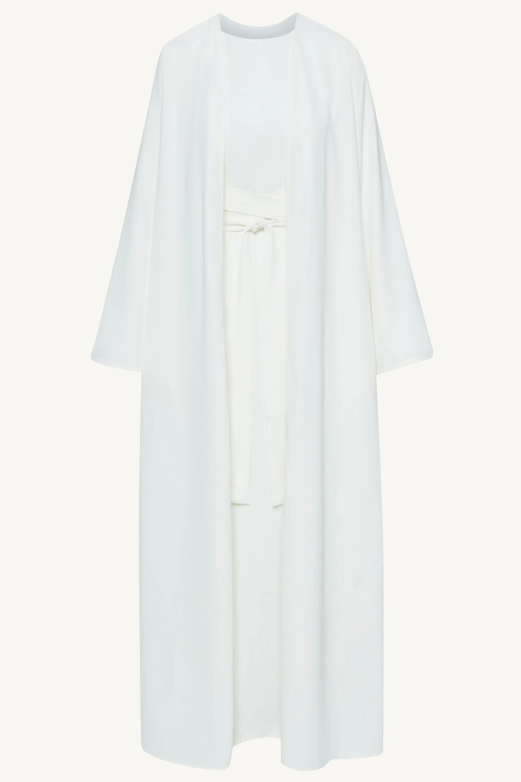 Asalah Open Abaya - White