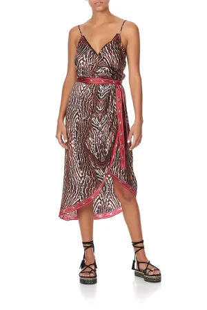 ASYMMETRICAL WRAP DRESS WITH STRAPS PIRATE PUNK