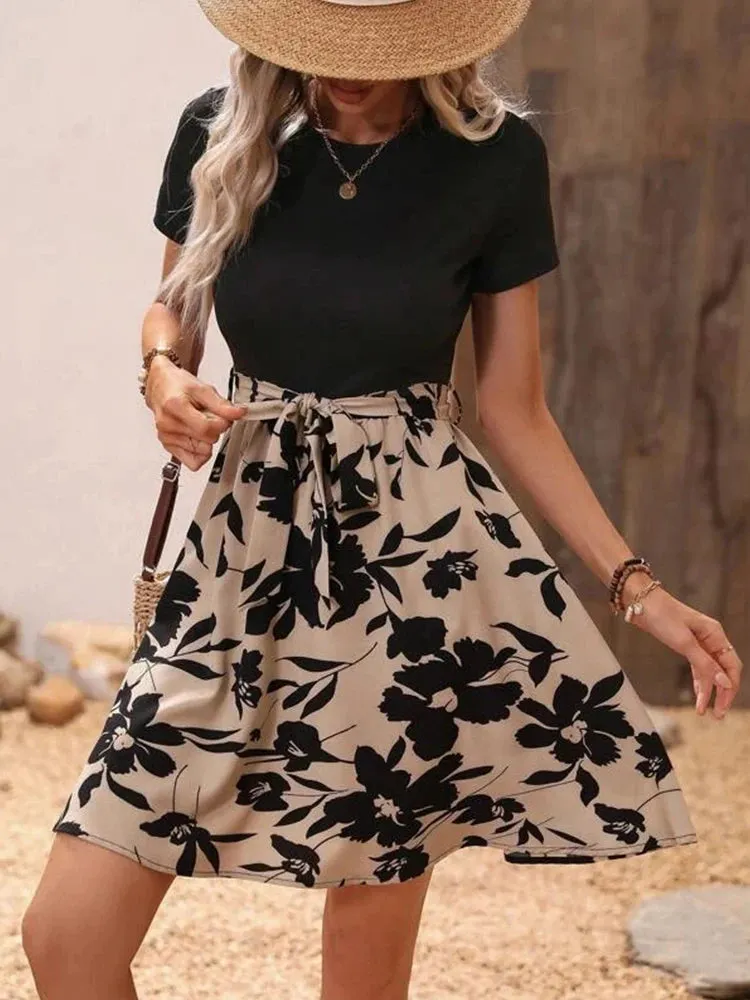 Aurelia - Charming Floral Patchwork Dress for Women