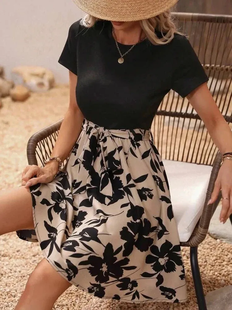 Aurelia - Charming Floral Patchwork Dress for Women
