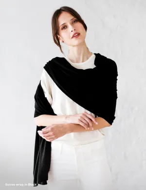 Australian Superfine Merino Wrap - Black