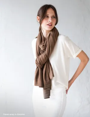 Australian Superfine Merino Wrap - Caramel