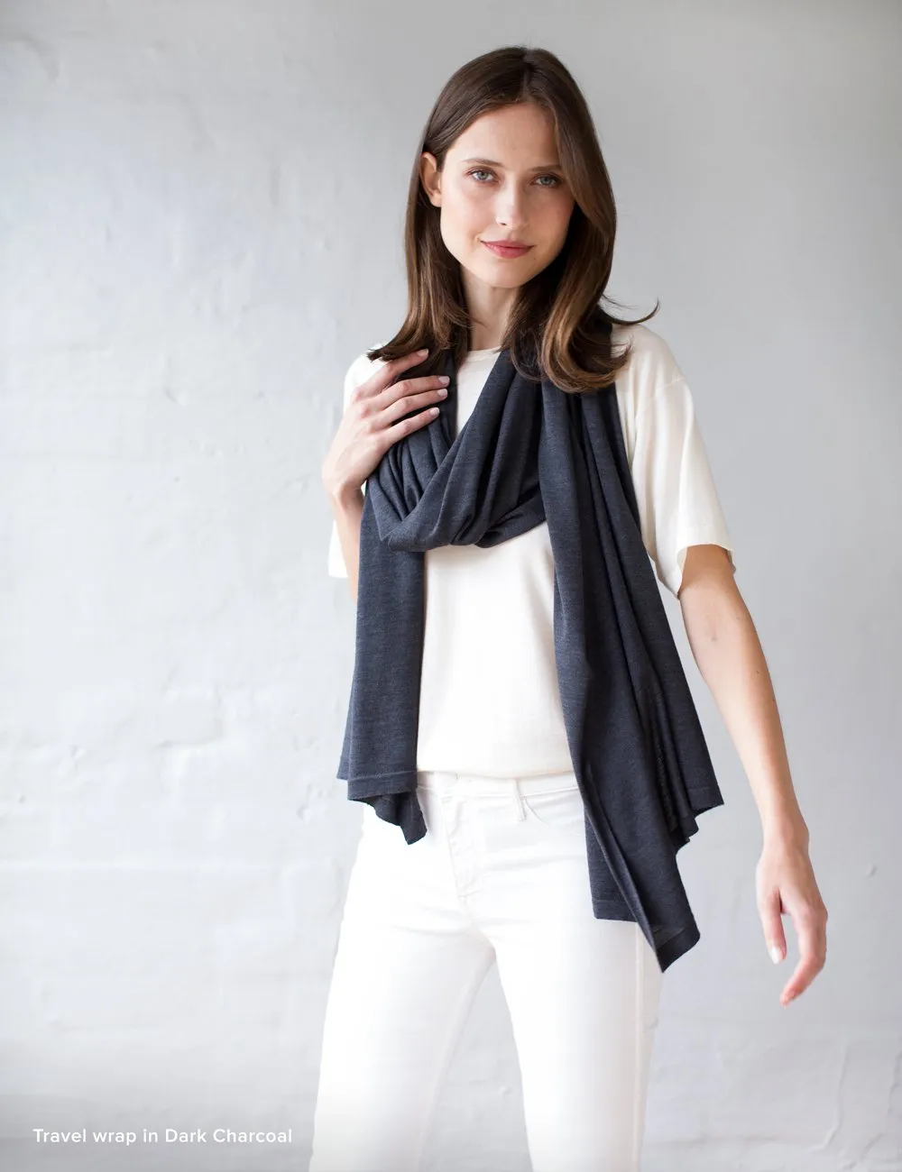 Australian Superfine Merino Wrap - Dark Charcoal