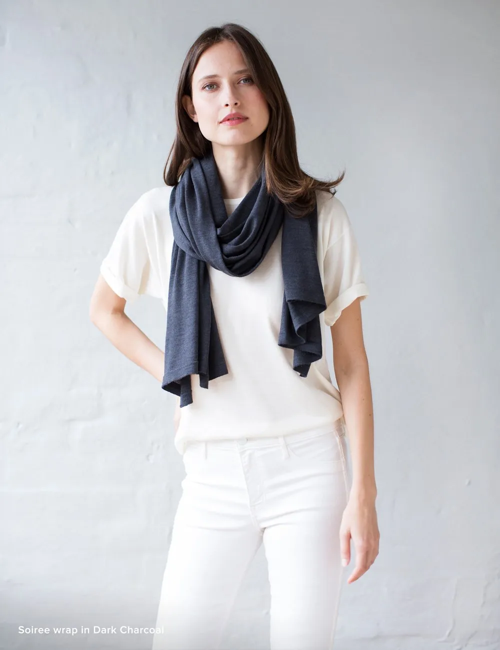 Australian Superfine Merino Wrap - Dark Charcoal