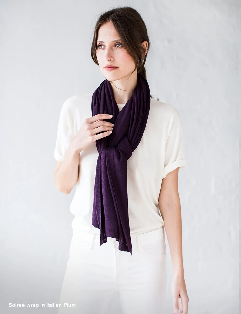 Australian Superfine Merino Wrap - Italian Plum