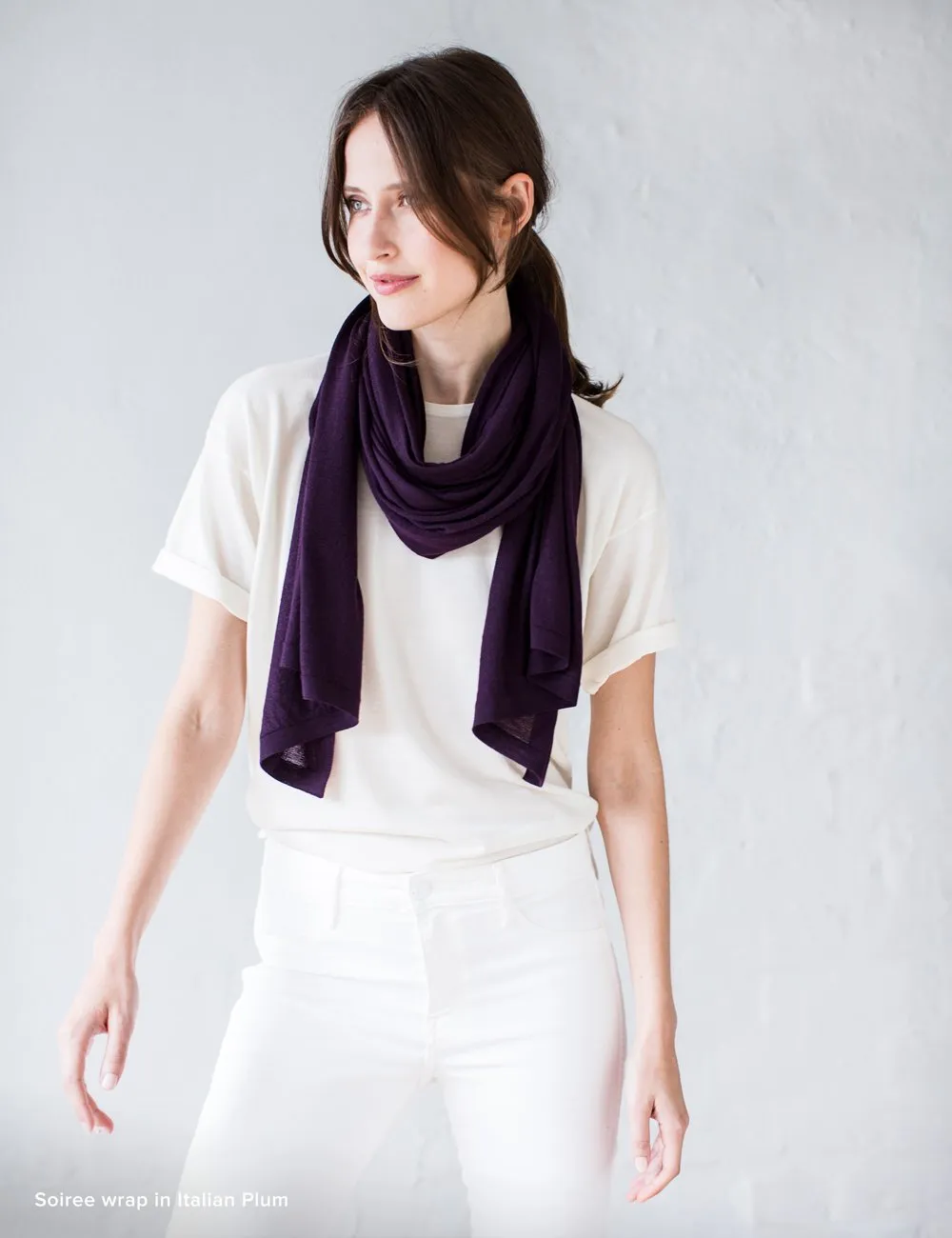 Australian Superfine Merino Wrap - Italian Plum