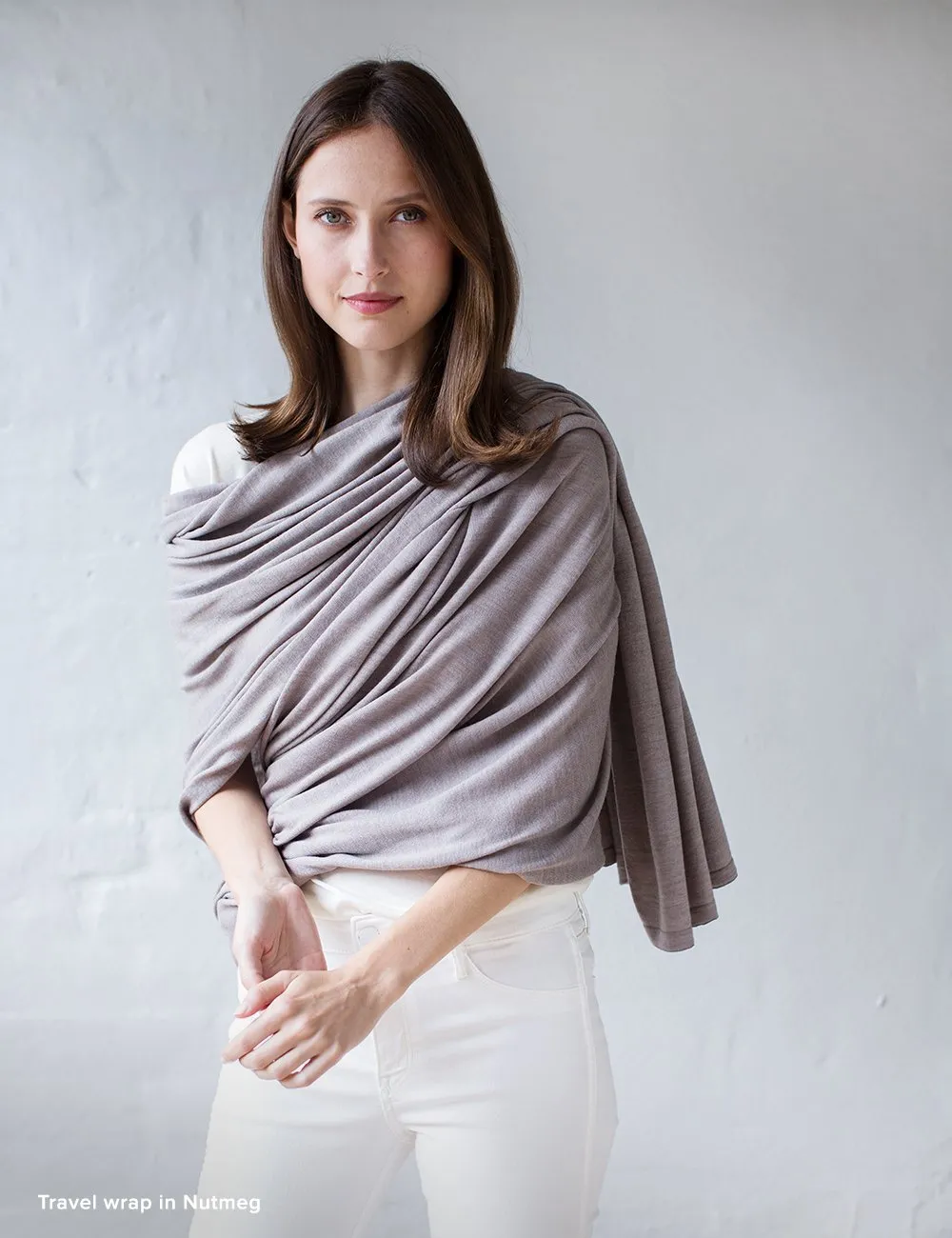 Australian Superfine Merino Wrap - Nutmeg