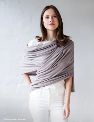 Australian Superfine Merino Wrap - Nutmeg
