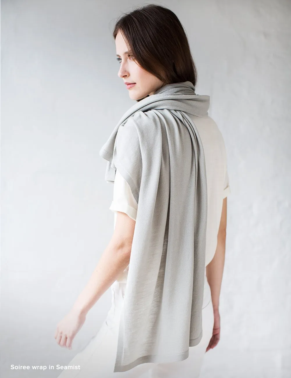 Australian Superfine Merino Wrap - Seamist