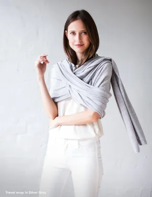 Australian Superfine Merino Wrap - Silver Grey