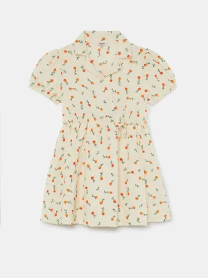 Ballon Sleeves Wrap Dress