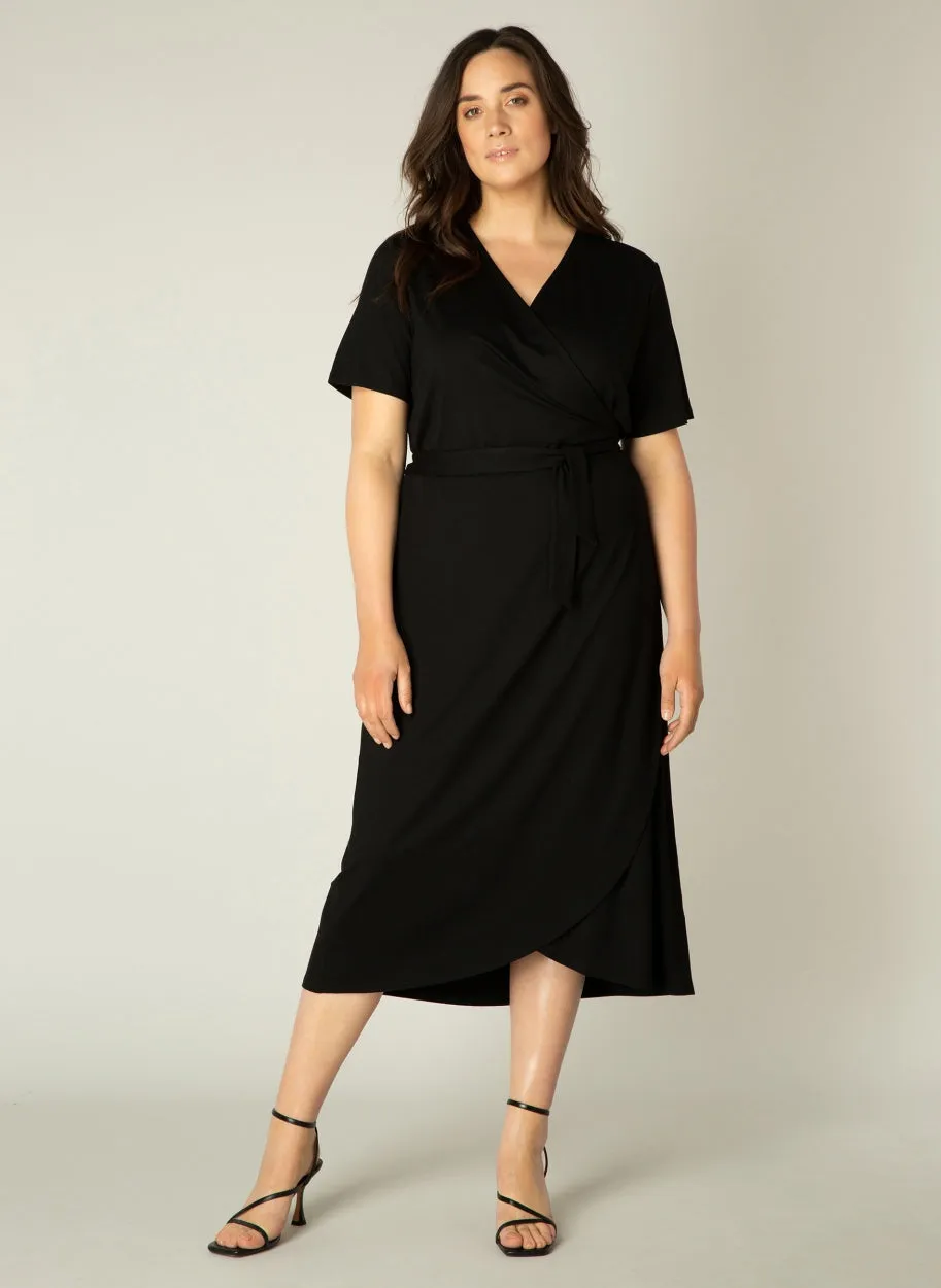 Base Level Abbie Wrap Dress - Sizes 14-28!