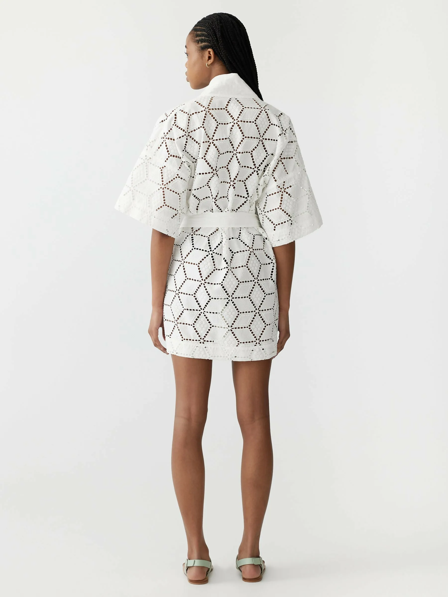 Bassike Cotton Lace Wrap Dress