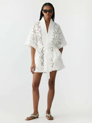 Bassike Cotton Lace Wrap Dress
