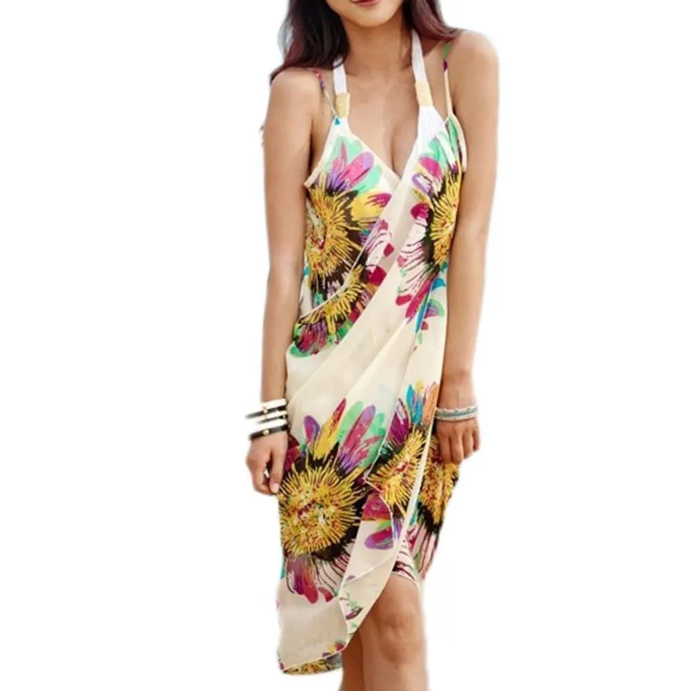 Beach Strap Sling Open-Back Cover Up Dress