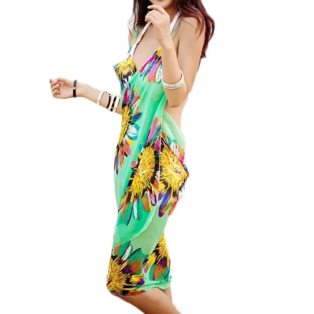 Beach Strap Sling Open-Back Cover Up Dress